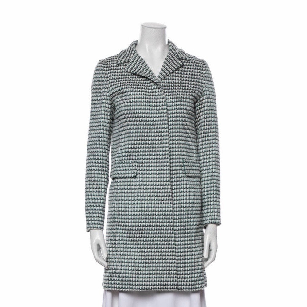 MAX MARA WEEKEND Green Tweed Coat